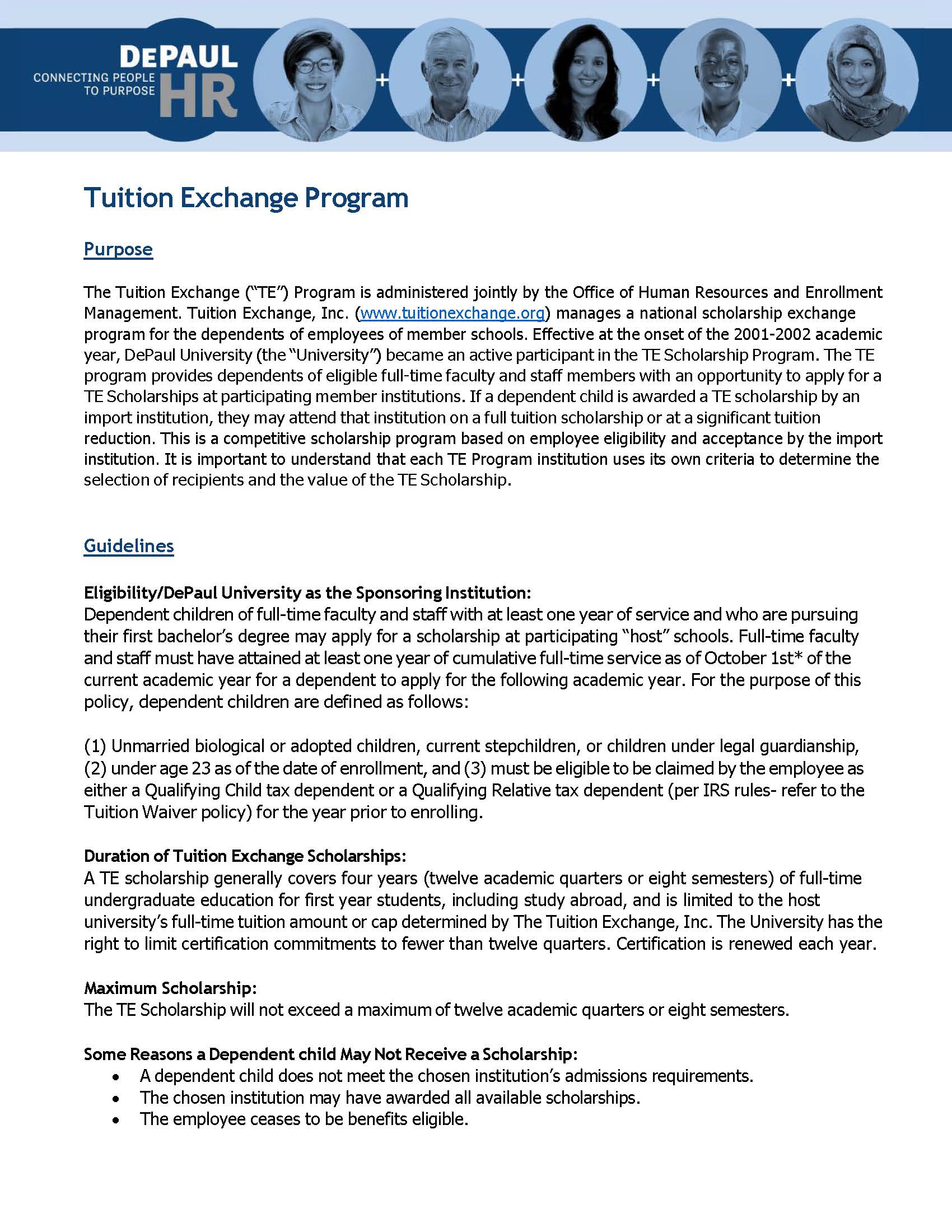 TE Policy-Sample DelVal University